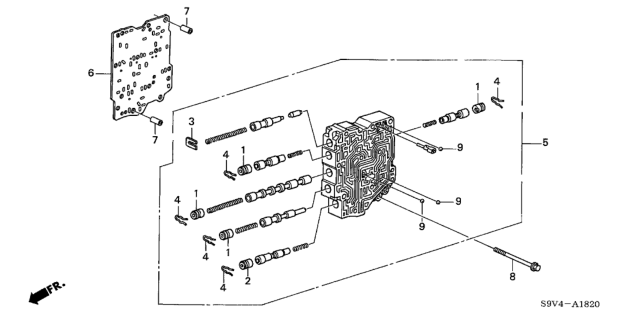 2007 Honda Pilot AT Secondary Body Diagram