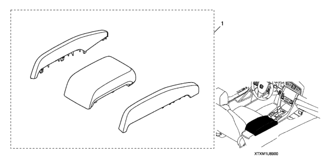 2020 Honda Civic Armrest (Upgrade)*For Armrest Illumination Diagram