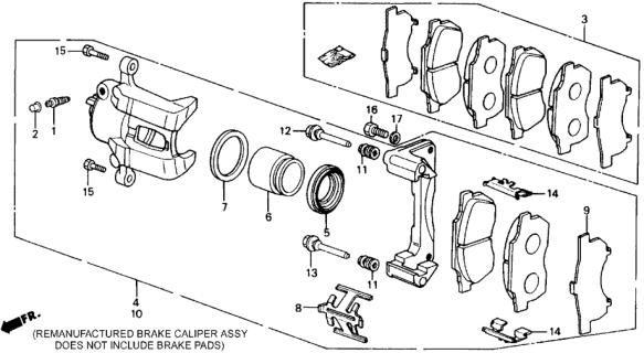 1989 Honda CRX Cover, Dust Diagram for 45214-SC2-003