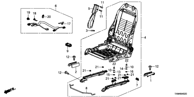 2019 Honda Insight Cord SWS R,FR Sea Diagram for 81162-TBA-A01