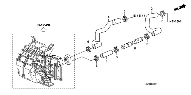 2010 Honda Civic Joint, Water Diagram for 79711-SNB-A00