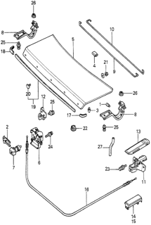 1980 Honda Accord Knob, Tailgate Open *YR25L* (PLIANT BEIGE) Diagram for 85511-671-922ZC