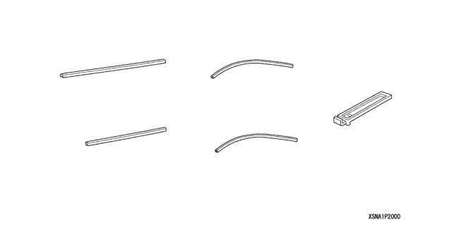 2006 Honda Civic 4 Door GX KA 5AT Door Edge Guard Diagram