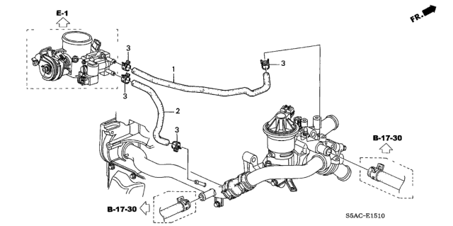 2005 Honda Civic Water Hose Diagram