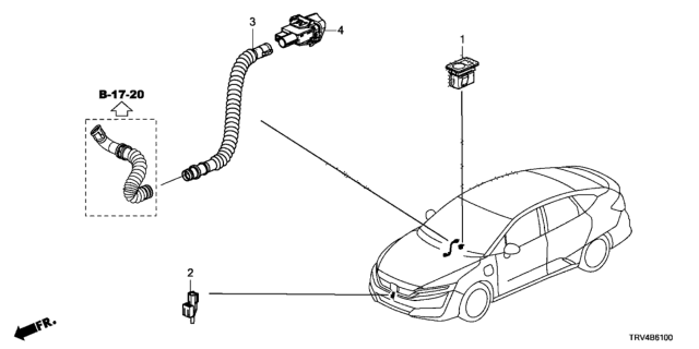 2018 Honda Clarity Electric A/C Sensor Diagram