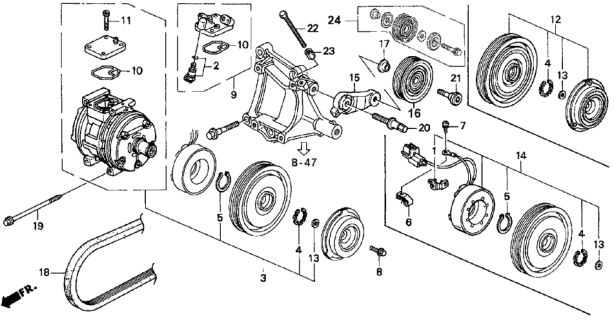 1997 Honda Del Sol Valve, Suction Service Diagram for 38838-P72-003