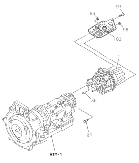 1999 Honda Passport AT Transfer Diagram