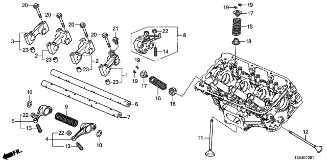 2013 Honda Accord Spring, Exhuast Valve (Green) (Nippon Hatsujo) Diagram for 14762-R70-A01