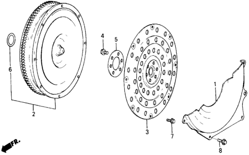 1984 Honda Civic 5 Door DX KA 3AT AT Torque Converter Diagram