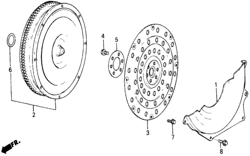 1987 Honda Civic AT Torque Converter Diagram