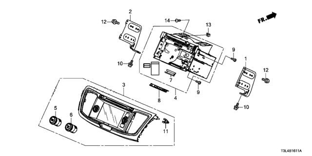 2013 Honda Accord Panel Assy Diagram for 39170-T2A-A81