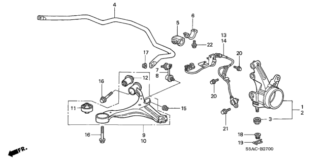 2005 Honda Civic Knuckle Diagram