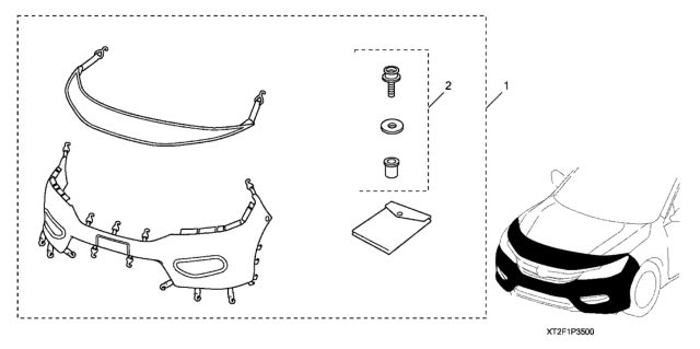 2017 Honda Accord Full Nose Mask Diagram