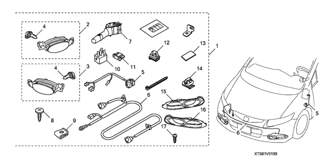 2012 Honda Civic Foglight Diagram