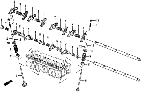 1985 Honda Civic Valve - Rocker Arm Diagram