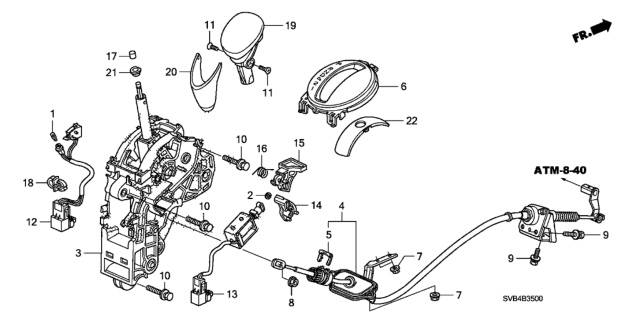 2011 Honda Civic Select Lever Diagram