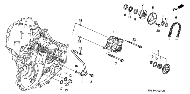 2003 Honda Civic 4 Door MX (HYBRID) KL CVT AT Oil Pump Diagram