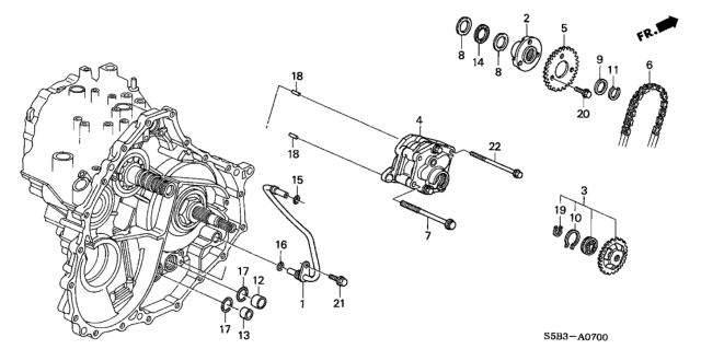 2003 Honda Civic AT Oil Pump Diagram