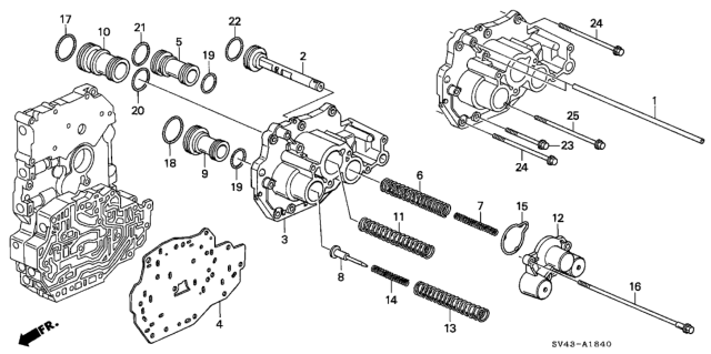 1997 Honda Accord AT Servo Body (V6) Diagram