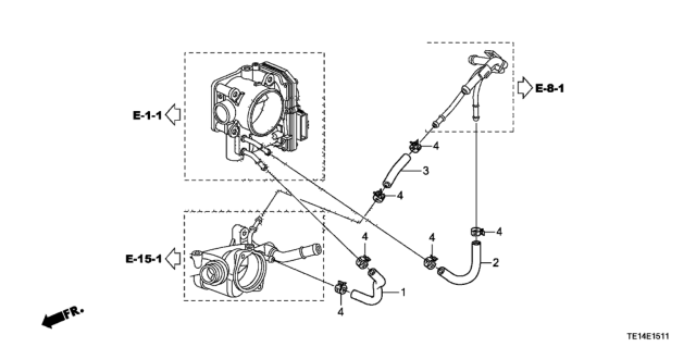 2012 Honda Accord Water Hose (V6) Diagram