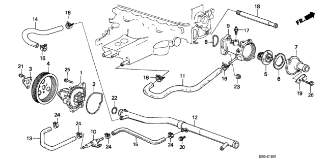 1986 Honda Accord Case, Thermostat Diagram for 19320-PH2-900