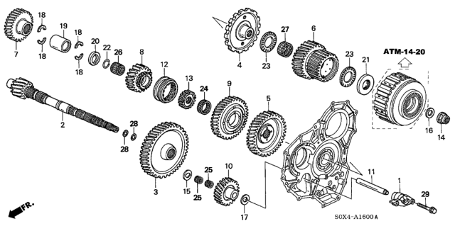 2002 Honda Odyssey Washer C (31X63.5X8.5) Diagram for 90522-P7W-000