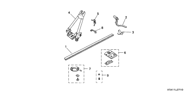 2004 Honda Accord 4 Door EX (V6) KL 5AT Bike Attachment Diagram