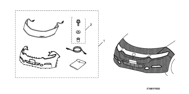 2010 Honda Insight Full Nose Mask Diagram