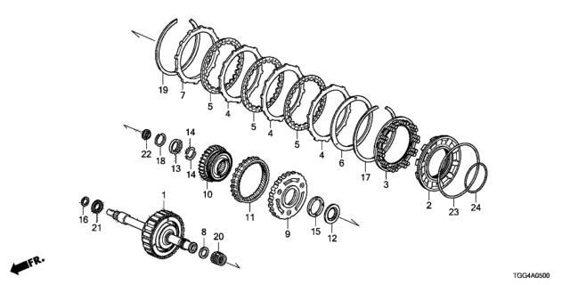 2018 Honda Civic AT Forward Clutch Diagram