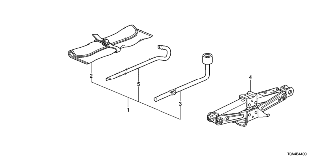 2012 Honda CR-V Tools - Jack Diagram