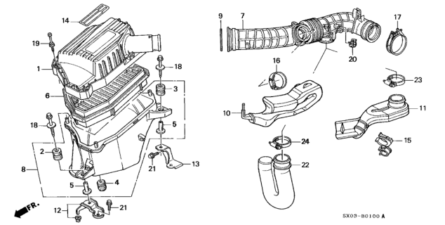 1996 Honda Odyssey Air Cleaner Diagram