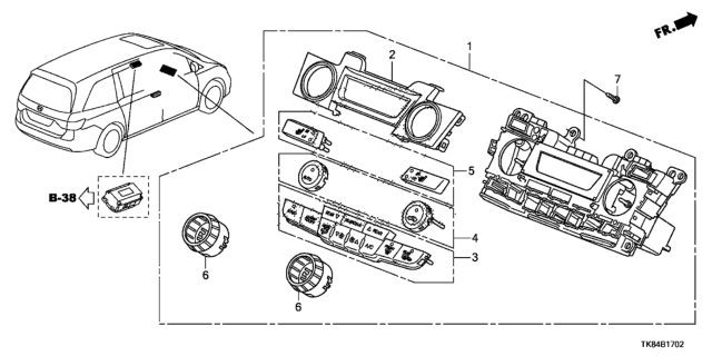 2017 Honda Odyssey Auto Air Conditioner Control Diagram