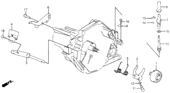 1988 Honda Civic 4 Door LX KA 5MT MT Clutch Release Diagram