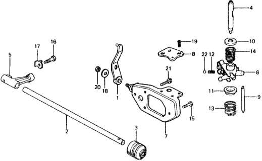 1976 Honda Civic 5 Door ** KA 4MT MT Shift Arm Diagram