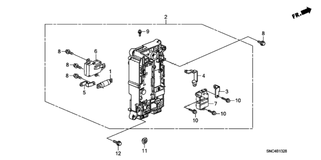 2011 Honda Civic IMA Main Switch - Junction Board Diagram