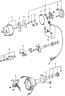 1982 Honda Prelude Distributor Components Diagram 1