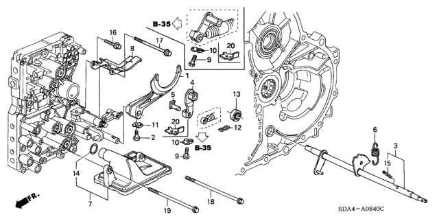 2005 Honda Accord Pin, Snap (8MM) Diagram for 90705-PFF-300