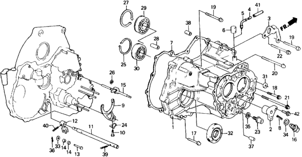 1988 Honda Civic Case, Transmission Diagram for 21210-PL4-010