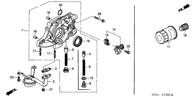 2002 Honda Civic O-Ring (26.2X2.4) (Aisin) Diagram for 91308-P2J-005