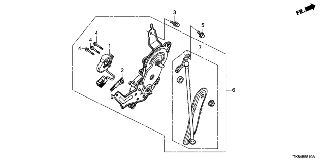 2016 Honda Odyssey 5 Door EXL (LEATHER) KA 6AT Power Tailgate Motor Diagram