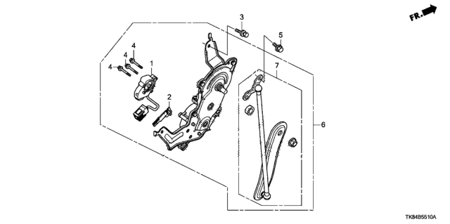 2011 Honda Odyssey Motor Assy. Diagram for 74961-TK8-305