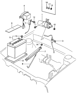 1981 Honda Civic 4 Door ** (1500) KA HMT Ignition Coil - Battery Diagram