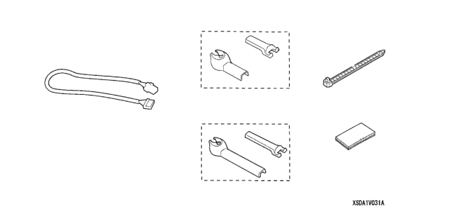 2007 Honda Accord Auto Day - Night Mirror & Attachment Diagram