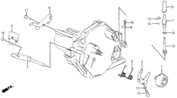 1989 Honda Civic MT Clutch Release 2WD Diagram