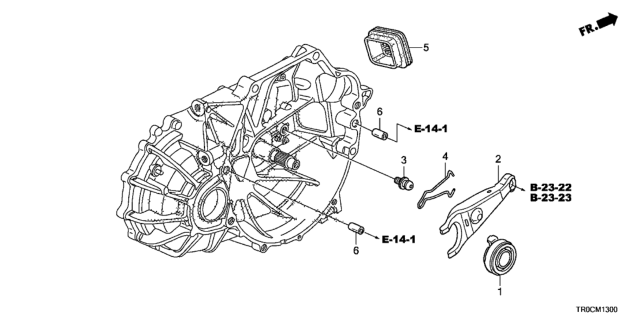 2014 Honda Civic MT Clutch Release (2.4L) Diagram