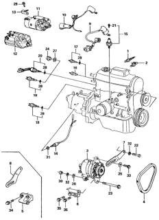 1983 Honda Civic Bolt, Hex. (10X40) Diagram for 90018-PA0-000