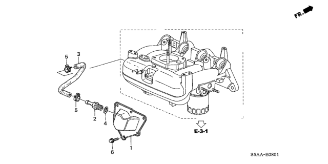 2004 Honda Civic Breather Cover Diagram