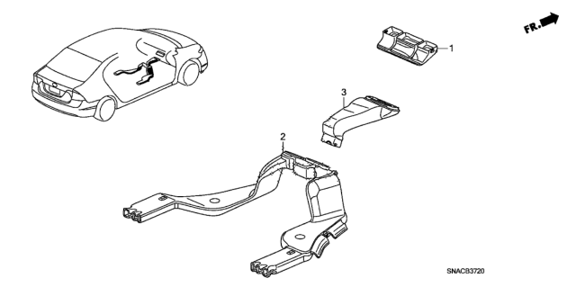 2010 Honda Civic 4 Door EX-L (NAVIGATION) KA 5MT Duct Diagram