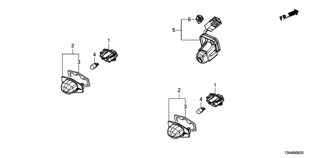 2016 Honda CR-V Camera Assy,RR Vi Diagram for 39530-T0A-A21