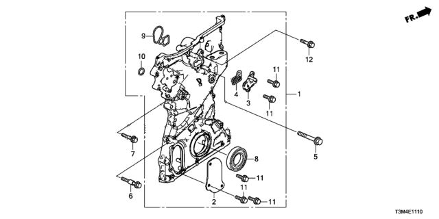 2017 Honda Accord Chain Case (L4) Diagram